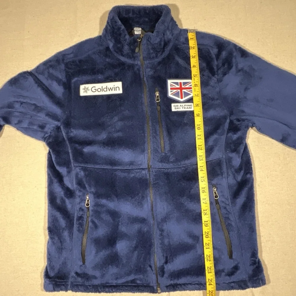 Goldwin Mens's M GB Alpine Ski Team Blue Fleece Jacket Full Zip Great Britain